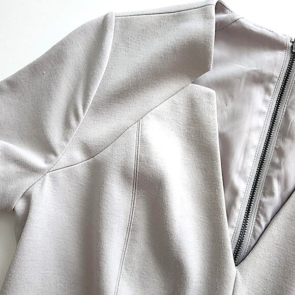 Tahari beige greige fitted dress - Picture 4 of 12